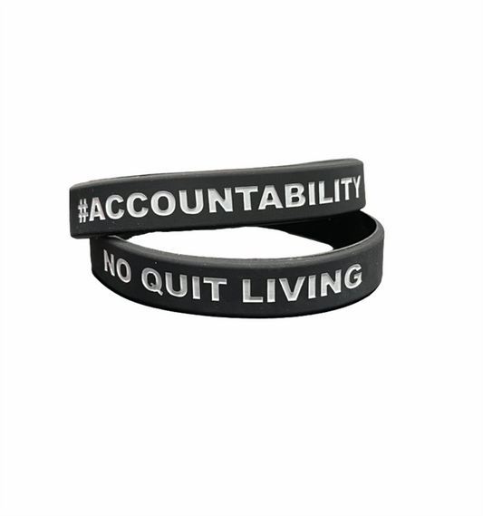 No Quit Living Silicone Wristband - Pack of 10